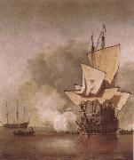 VELDE, Willem van de, the Younger The Cannon Shot Sweden oil painting artist